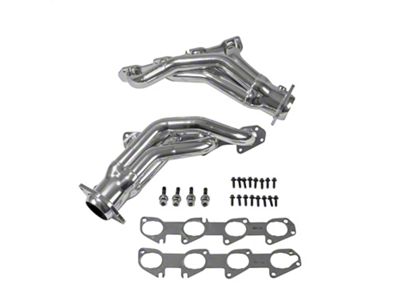 BBK 1-7/8-Inch Tuned Length Shorty Headers; Polished Silver Ceramic (11-23 6.4L HEMI Charger)