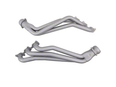 BBK 1-3/4-Inch Long Tube Headers; Polished Silver Ceramic Titanium (11-17 Mustang V6)