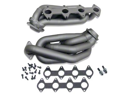 BBK 1-5/8-Inch Tuned Length Shorty Headers; Titanium Ceramic (05-10 Mustang GT)