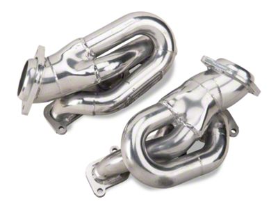 BBK 1-5/8-Inch Tuned Length Shorty Headers; Polished Silver Ceramic (11-17 Mustang V6)