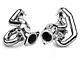 BBK 1-3/4-Inch Tuned Length Shorty Headers; Polished Silver Ceramic (15-17 Mustang GT)