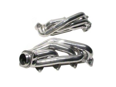BBK 1-5/8-Inch Tuned Length Shorty Headers; Polished Silver Ceramic (05-10 Mustang GT)