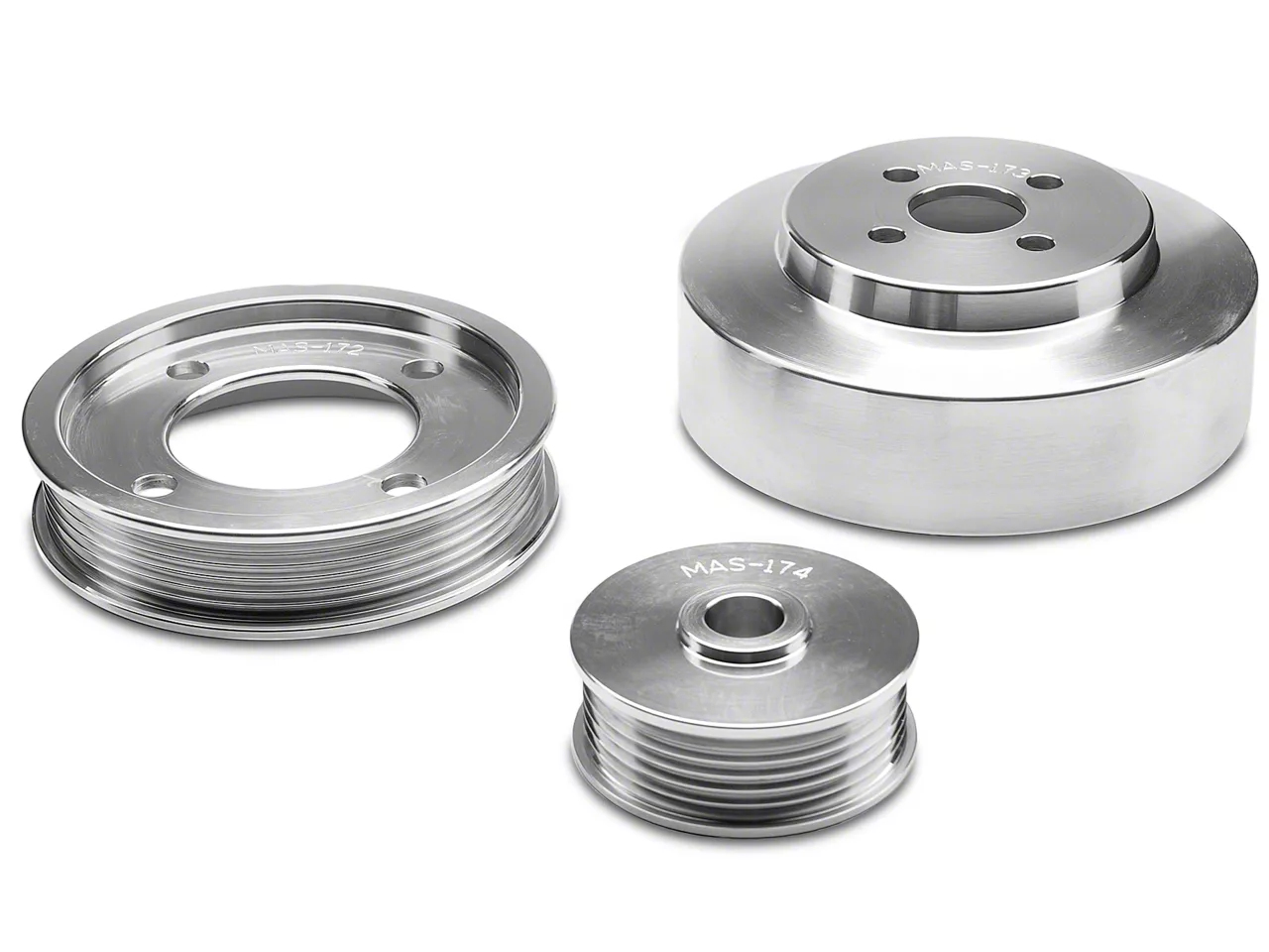 BBK Mustang Underdrive Pulleys; Aluminum 1554 (9495 Mustang GT) Free