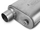 BBK Stainless Steel Varitune Offset/Offset Oval Muffler; 2.50-Inch Inlet/2.50-Inch Outlet (Universal; Some Adaptation May Be Required)