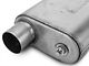 BBK Stainless Steel Varitune Offset/Offset Oval Muffler; 2.75-Inch Inlet/2.75-Inch Outlet (Universal; Some Adaptation May Be Required)