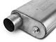BBK Stainless Steel Varitune Offset/Offset Oval Muffler; 3-Inch Inlet/3-Inch Outlet (Universal; Some Adaptation May Be Required)