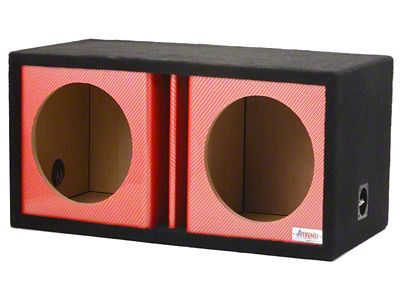 Bbox 10-Inch Dual Vented Subwoofer Enclosure; Red Carbon Fiber (Universal; Some Adaptation May Be Required)