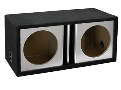 Bbox 10-Inch Dual Vented Subwoofer Enclosure; Brushed Aluminum (Universal; Some Adaptation May Be Required)