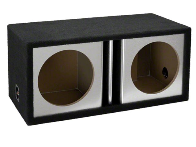 Bbox 12-Inch Dual Vented Subwoofer Enclosure; Brushed Aluminum (Universal; Some Adaptation May Be Required)