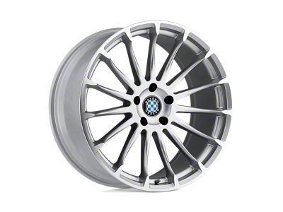 Beyern Aviatic Silver with Mirror Cut Face Wheel; 20x10; 25mm Offset (16-24 Camaro, Excluding SS w/ 6-Piston Front Calipers & ZL1)