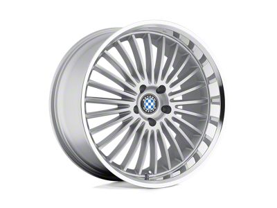 Beyern Multi Silver with Mirror Cut Lip Wheel; Rear Only; 22x11; 25mm Offset (16-24 Camaro)