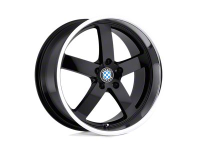 Beyern Rapp Gloss Black with Mirror Cut Lip Wheel; 20x10; 25mm Offset (16-24 Camaro, Excluding SS w/ 6-Piston Front Calipers & ZL1)