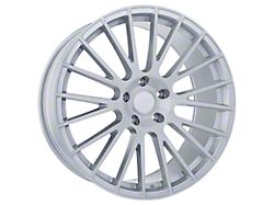 Big Baller Brand Z04 Gloss Silver with Brushed Face Wheel; 18x8; 35mm Offset (10-14 Mustang GT w/o Performance Pack, V6)