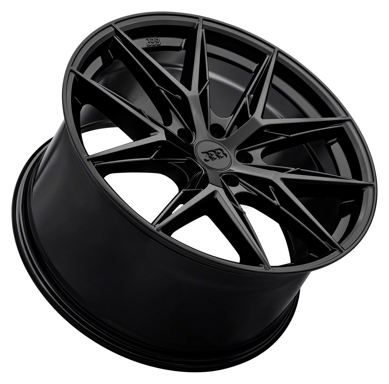 ●ONE BRILLIANT● HalowOB502Black Halow-OB502-Black Big Baller Brand Mustang Z11 Full Gloss Black Wheel; 20x9