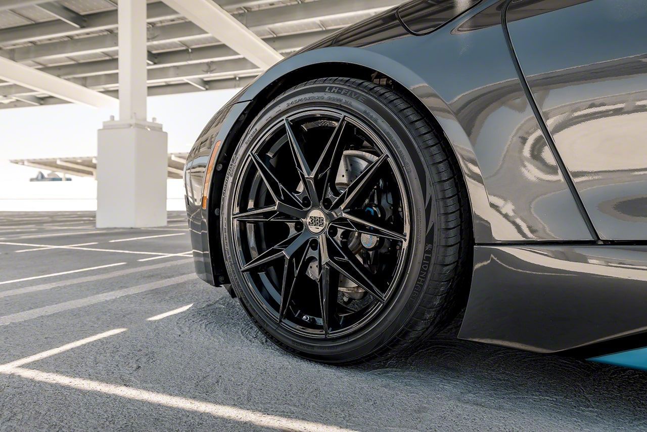 ●ONE BRILLIANT● HalowOB502Black Halow-OB502-Black Big Baller Brand Mustang Z11 Full Gloss Black Wheel; 20x9