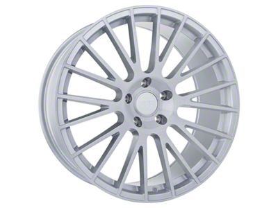 Big Baller Brand Z04 Gloss Silver with Brushed Face Wheel; 18x8; 42mm Offset (94-98 Mustang)