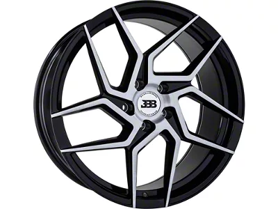 Big Baller Brand Z06 Gloss Black with Brushed Face Wheel; 18x8; 35mm Offset (94-98 Mustang)