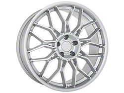 Big Baller Brand Z08 Silver with Machined Face Wheel; Rear Only; 20x10.5; 25mm Offset (11-23 RWD Charger, Excluding Widebody)