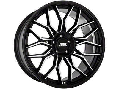 Big Baller Brand Z08 Gloss Black with Machined Face Wheel; Rear Only; 20x10.5; 40mm Offset (24-25 Mustang GT, EcoBoost)