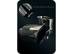Bigboz Exhaust 5-Inch Open Double-Wall Exhaust Tips; Ultra Gloss Black (15-23 HEMI V8 Charger)