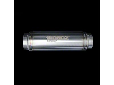 Bigboz Exhaust 4 Performance Muffler; 3-Inch Inlet/3-Inch Outlet (Universal; Some Adaptation May Be Required)