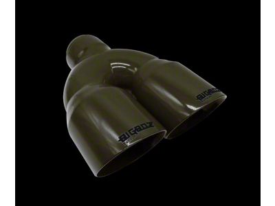 Bigboz Exhaust Quad Weld-On Exhaust Tips; 4-Inch; Flat Green (08-23 V8 HEMI Challenger)