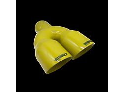 Bigboz Exhaust Quad Weld-On Exhaust Tips; 4-Inch; Gloss Yellow (08-23 V8 HEMI Challenger)