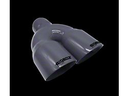 Bigboz Exhaust Quad Weld-On Exhaust Tips; 4-Inch; High Gloss Grey (08-23 V8 HEMI Challenger)