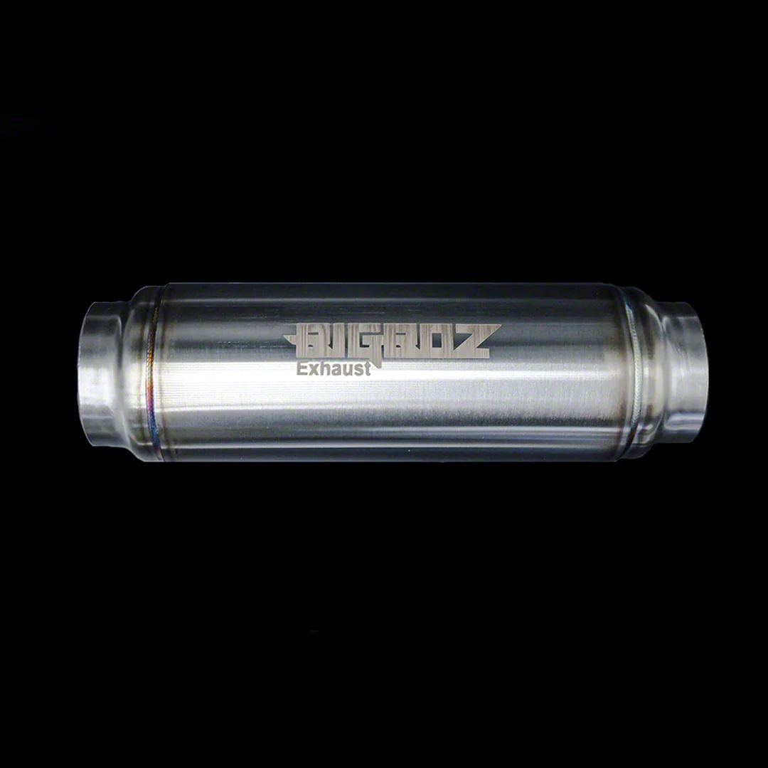 Bigboz Exhaust 4 Performance Muffler; 3-Inch Inlet/3-Inch Outlet (Universal; Some Adaptation May Be Required)
