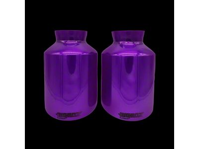 Bigboz Exhaust Bolt-On Exhaust Tips; 5-Inch; Candy Purple (15-23 V8 HEMI Charger)
