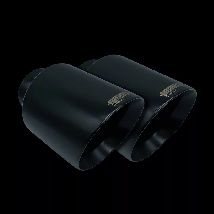 Bigboz Exhaust Charger 5Inch BoltOn Exhaust Tips; Flat Black 5CHR