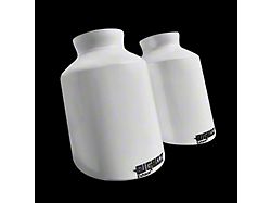 Bigboz Exhaust Bolt-On Exhaust Tips; 5-Inch; Gloss White (15-23 V8 HEMI Charger)