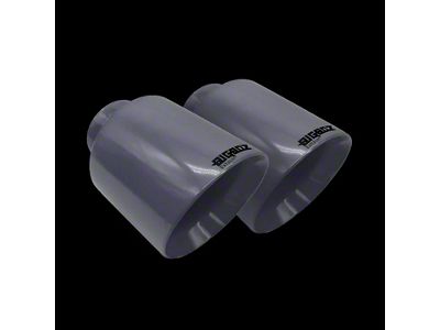 Bigboz Exhaust Bolt-On Exhaust Tips; 5-Inch; High Gloss Grey (15-23 V8 HEMI Charger)