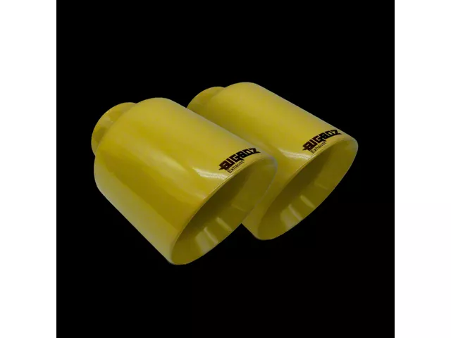 Bigboz Exhaust Bolt-On Exhaust Tips; 5-Inch; High Gloss Yellow (15-23 V8 HEMI Charger)