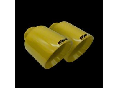 Bigboz Exhaust Bolt-On Exhaust Tips; 5-Inch; High Gloss Yellow (15-23 V8 HEMI Charger)