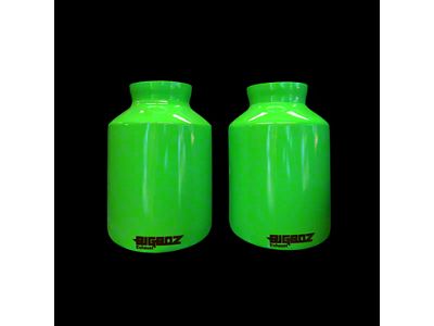 Bigboz Exhaust Bolt-On Exhaust Tips; 5-Inch; Lime Green (15-23 V8 HEMI Charger)
