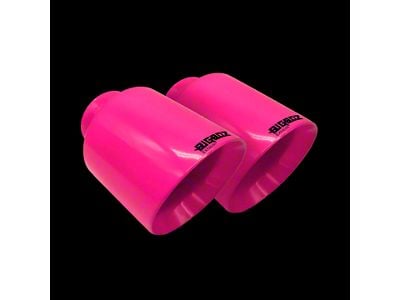 Bigboz Exhaust Bolt-On Exhaust Tips; 5-Inch; Bubble Gum Pink (15-23 V8 HEMI Charger)