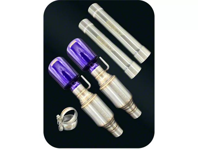 Bigboz Exhaust Mid-Muffler Delete Axle-Back Exhaust with Candy Purple Tips (15-23 V8 HEMI Charger)