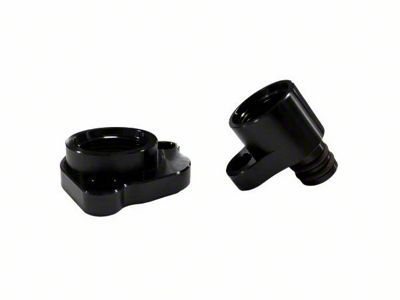 Front Cylinder Head Coolant Adapters; Driver Side Only (15-23 Mustang GT)
