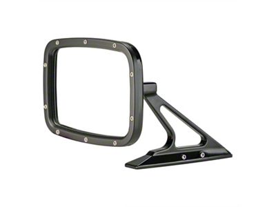 Universal Rectangular Side Mirror; Black (Universal; Some Adaptation May Be Required)