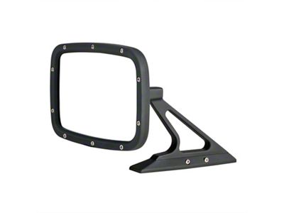 Universal Rectangular Side Mirror; Flat Black (Universal; Some Adaptation May Be Required)