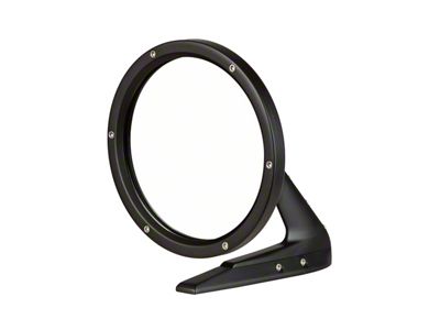 Universal Round Side Mirror; Flat Black (Universal; Some Adaptation May Be Required)