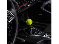 Billetworkz Sphere Automatic Shift Knob with Black Adapter; Neon Yellow (16-24 Camaro)