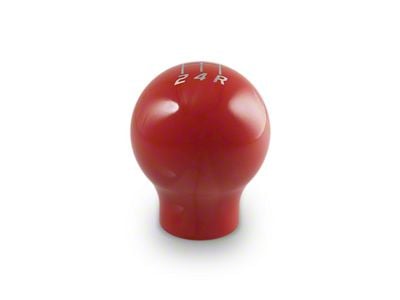 Billetworkz Lightbulb Weighted 5-Speed Shift Knob; Gloss Red (79-04 Mustang, Excluding 03-04 Cobra)