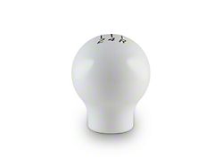 Billetworkz Lightbulb Weighted 5-Speed Shift Knob; Gloss White (79-04 Mustang, Excluding 03-04 Cobra)