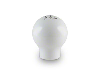 Billetworkz Lightbulb Weighted 5-Speed Shift Knob; Gloss White (79-04 Mustang, Excluding 03-04 Cobra)