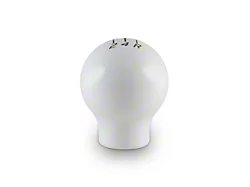 Billetworkz Lightbulb Weighted 5-Speed Shift Knob; Gloss White (79-04 Mustang, Excluding 03-04 Cobra)