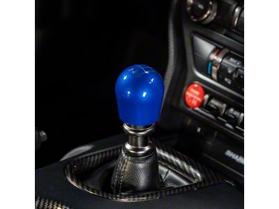Billetworkz Short Teardrop Weighted 6-Speed Shift Knob; Candy Blue (15-25 Mustang, Excluding GT350 & GT500)