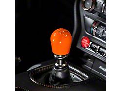 Billetworkz Short Teardrop Weighted 6-Speed Shift Knob; Gloss Orange (15-24 Mustang, Excluding GT350 & GT500)