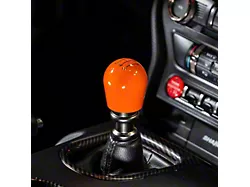 Billetworkz Short Teardrop Weighted 6-Speed Shift Knob; Gloss Orange (15-24 Mustang, Excluding GT350 & GT500)